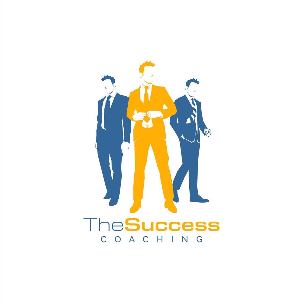 business man with suit coaching vector