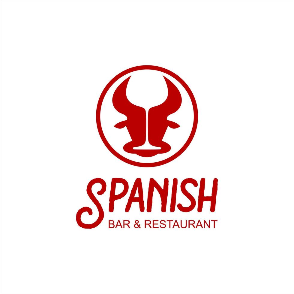 insignia de comida de tapas de bar español vector