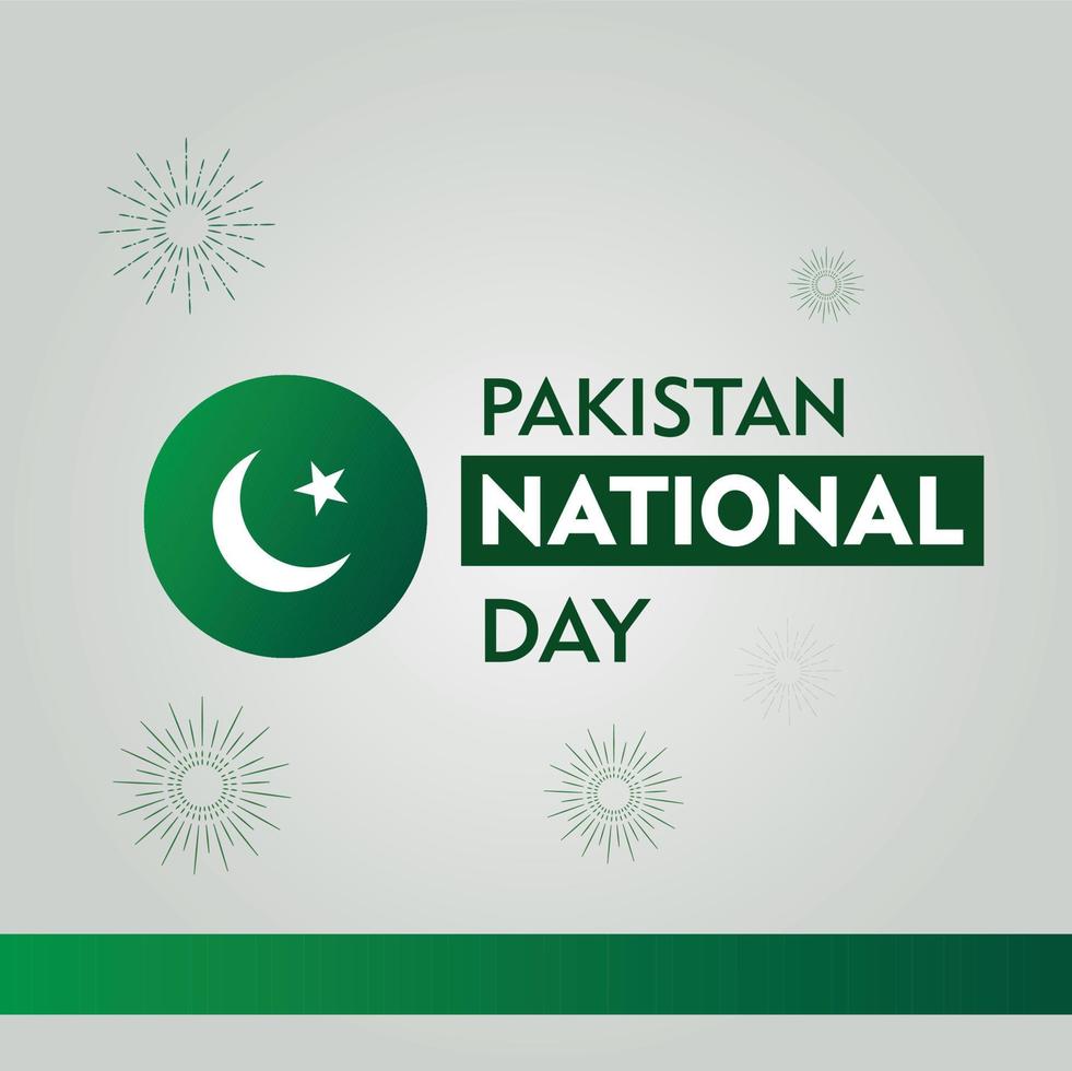 Pakistan National Day 14th of August Pakistan Independence Day with famous landmarks. vector