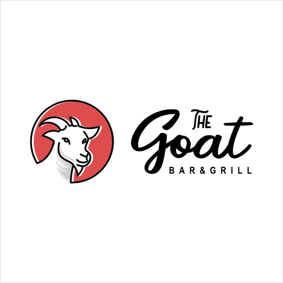 goat meat barbecue and grill bar vector