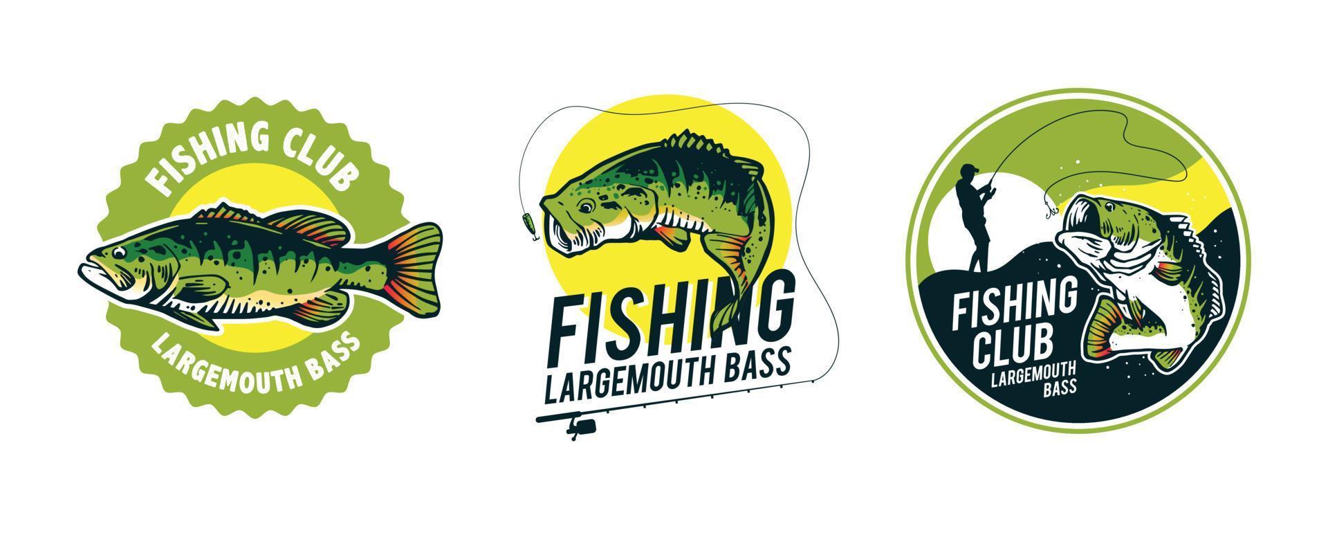 fishing logo set template design 5094776 Vector Art at Vecteezy