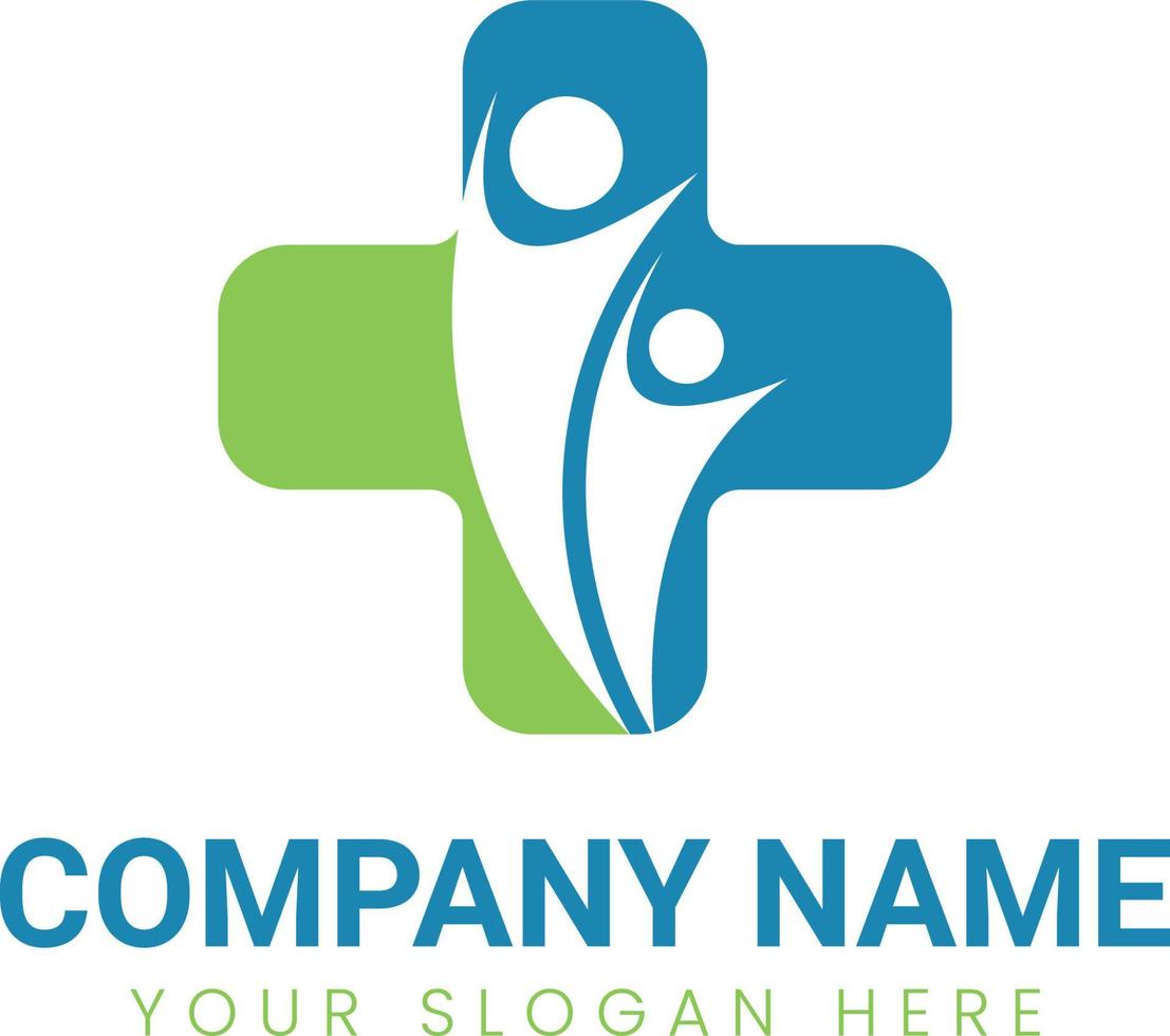 Healthcare hospital clinic doctor logo vector image