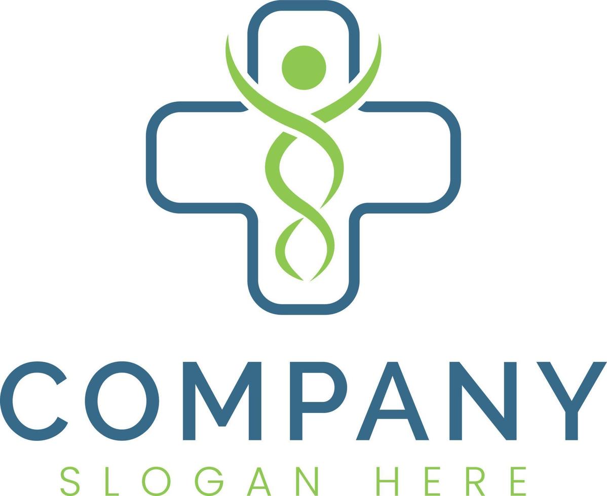 Healthcare hospital clinic doctor logo vector image