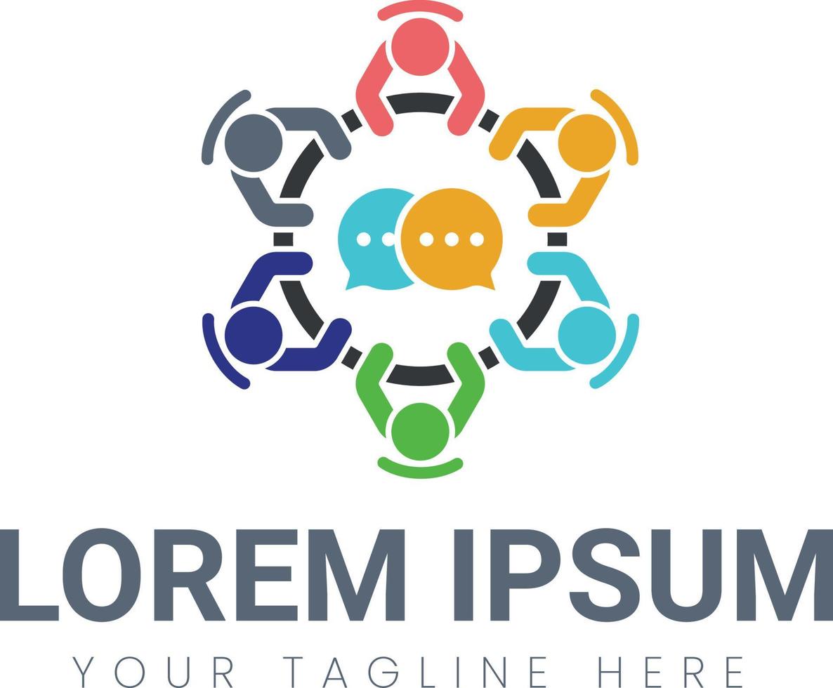 Round table discussion logo design 5094835 Vector Art at Vecteezy