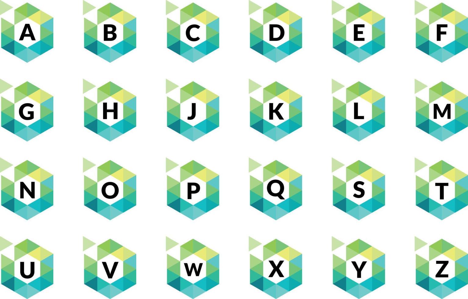 Abstract Letter mark logo design set vector