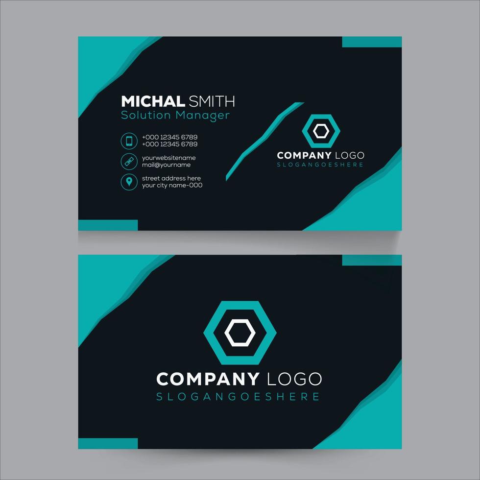 Creative Simple and Clean Corporate Business Card Template Design vector