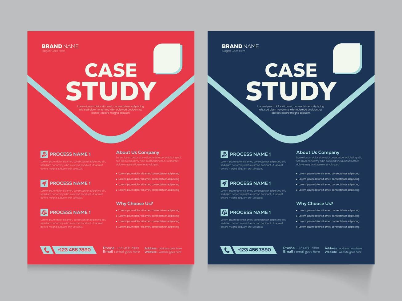 Creative Simple and Clean Case Study Template with Information vector