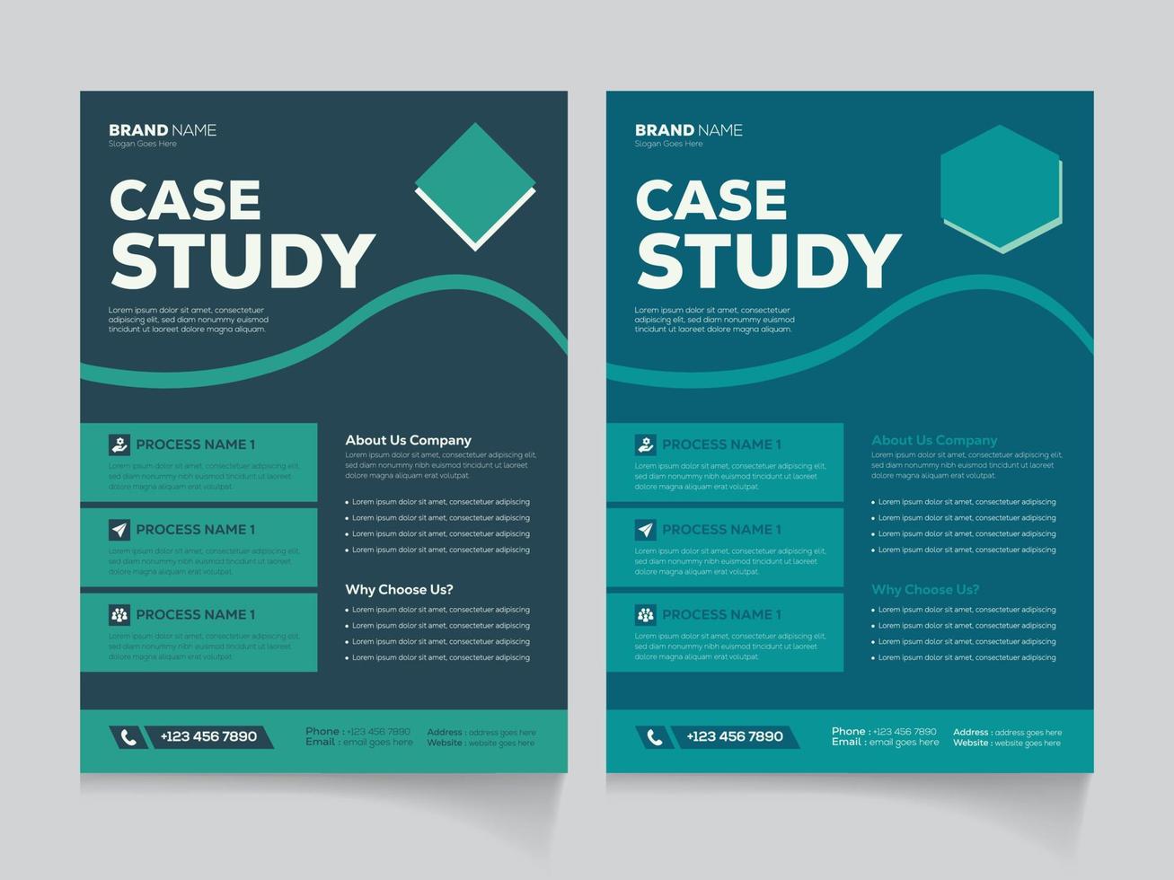 Creative Simple and Clean Case Study Template with Information vector