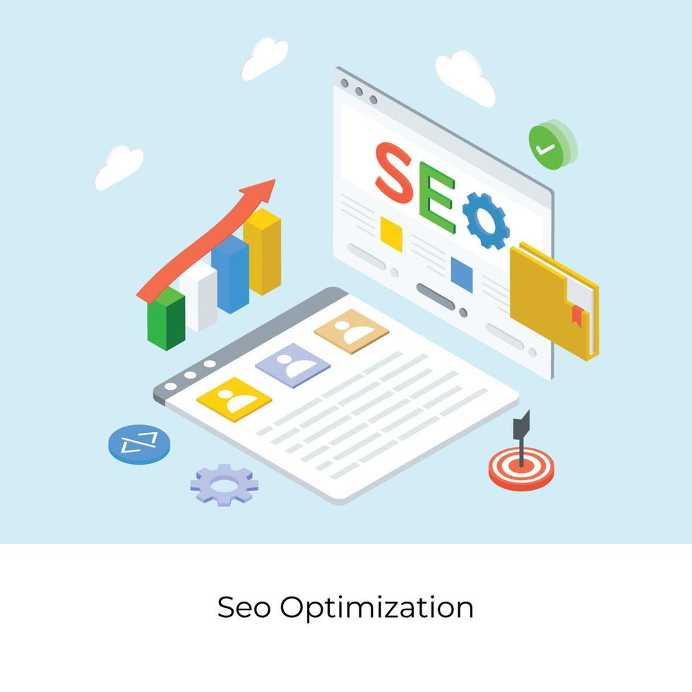 Seo Optimization Concepts vector