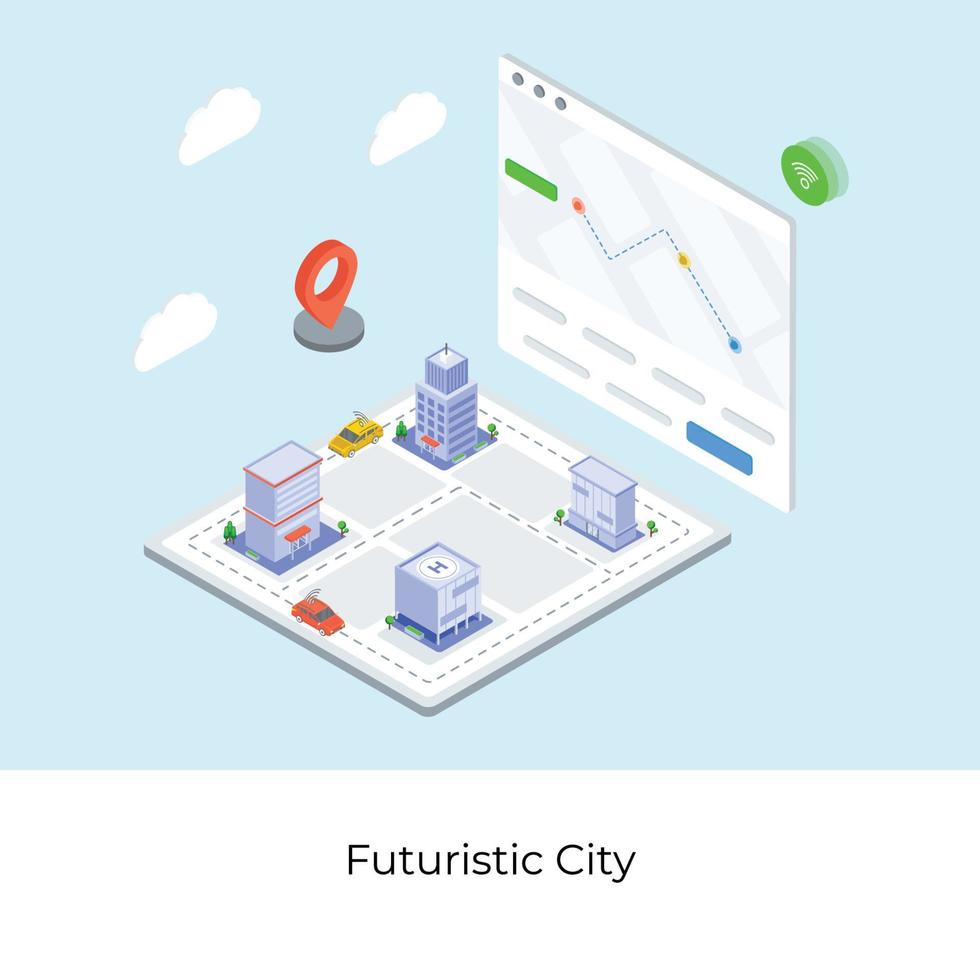 Futuristic City Concepts vector