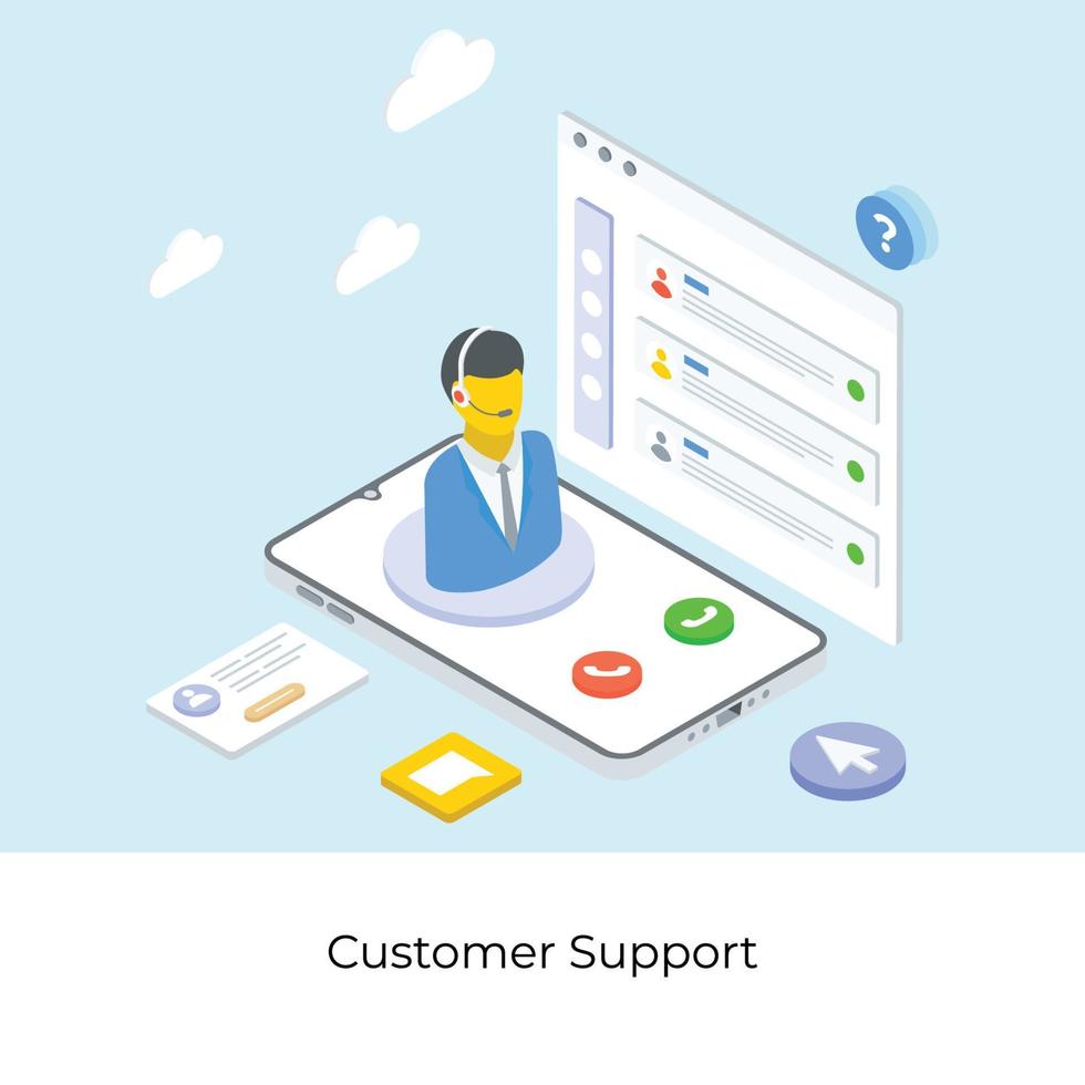 Customer Support Concepts vector