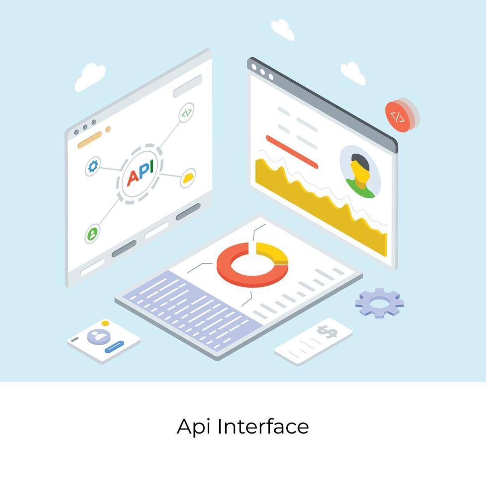 Api Interface Concepts vector