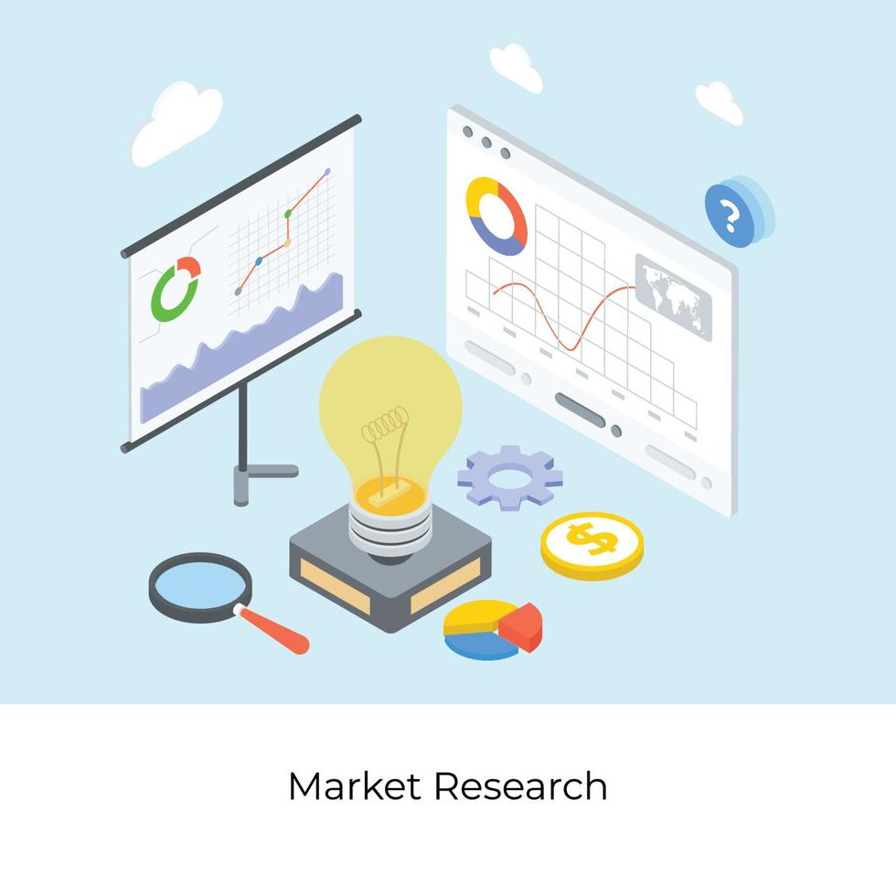 Market Research Concepts vector