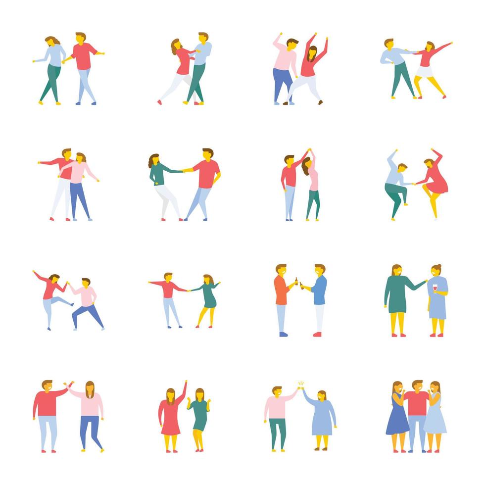 Trendy People Concepts vector