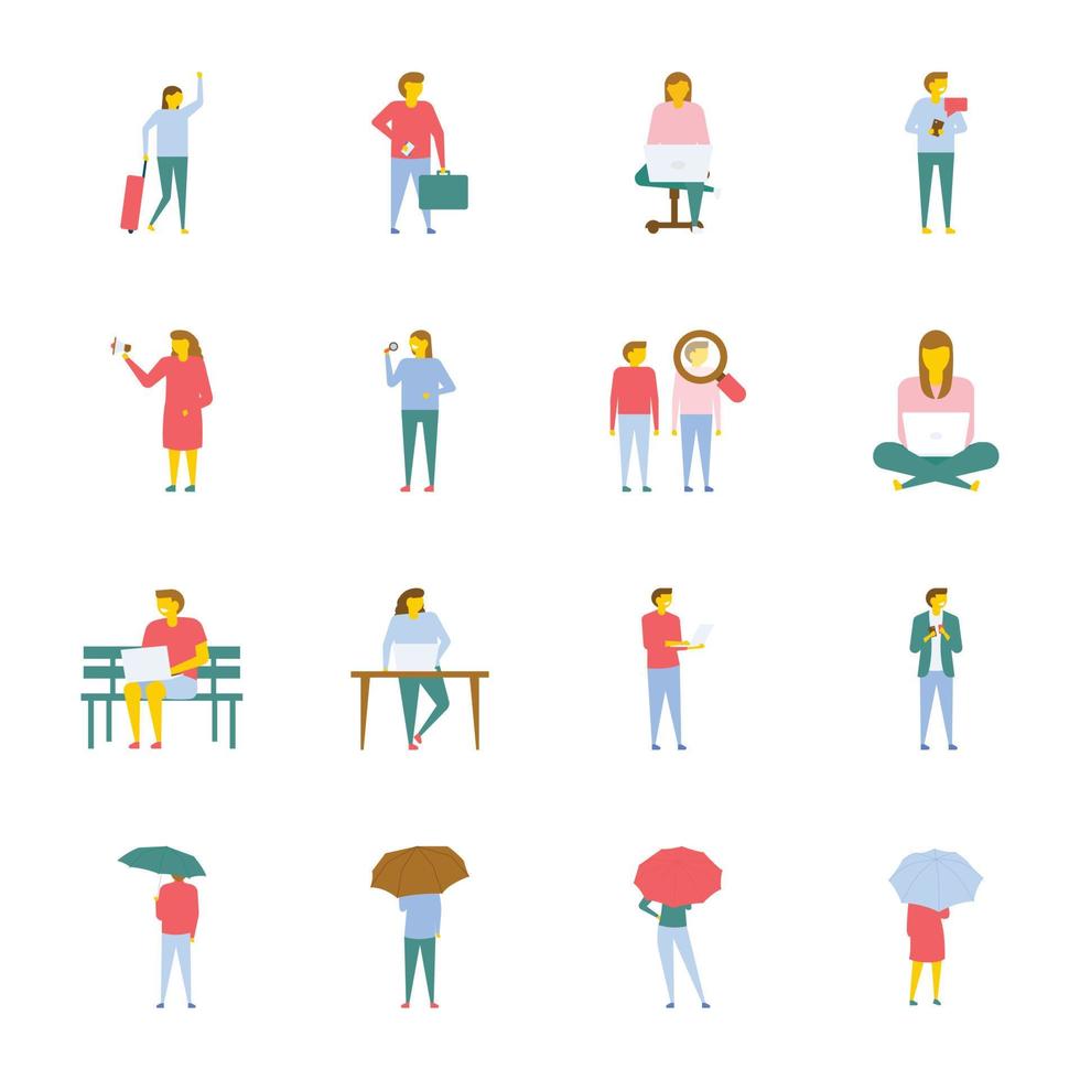 Set Of People vector