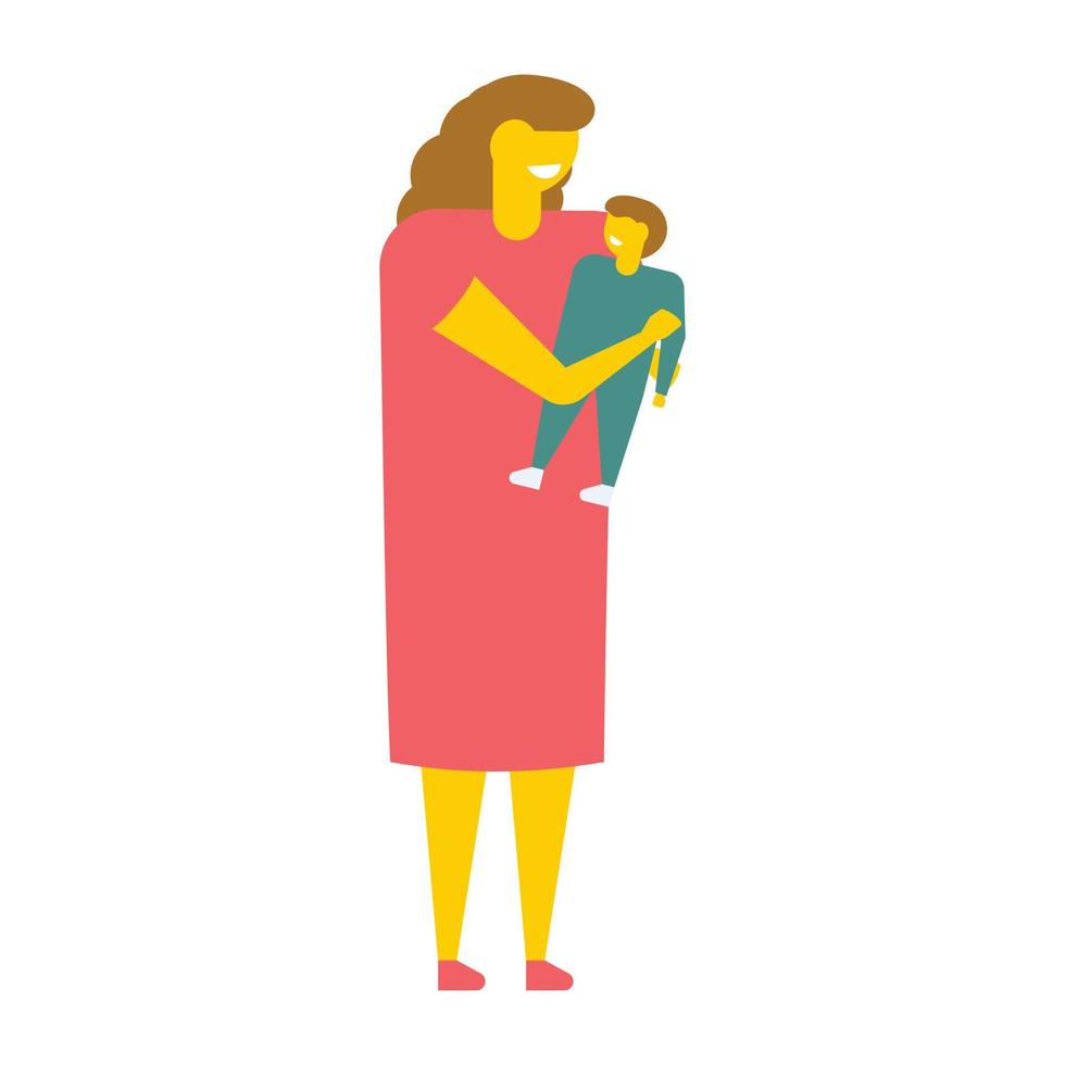 Trendy Motherhood Concepts vector
