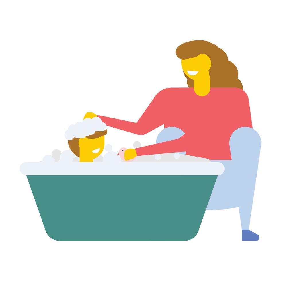 Baby Bath Concepts vector