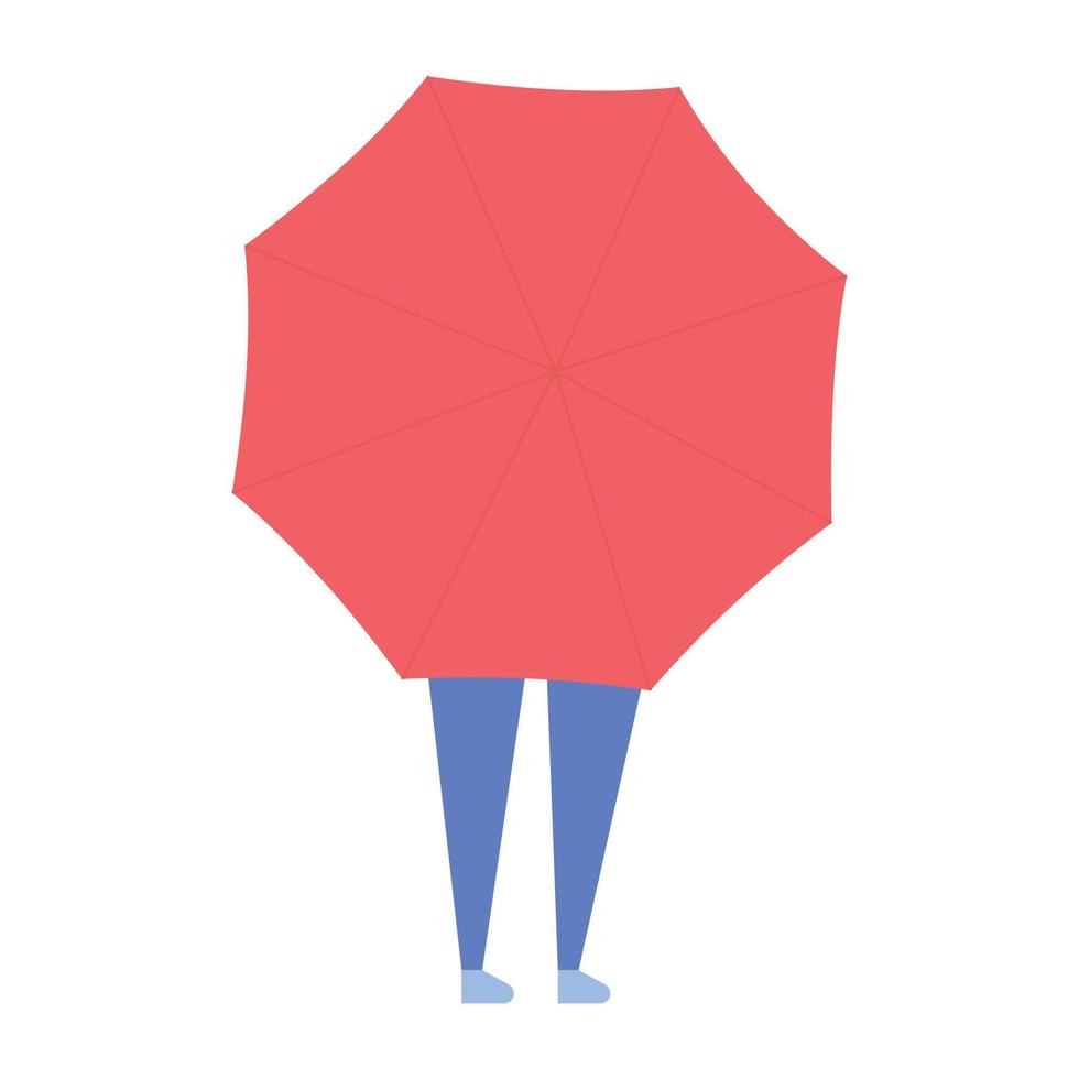 Girl With Umbrella vector