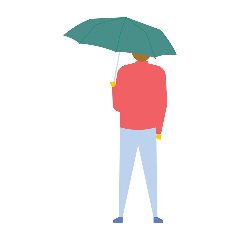 Man Under Umbrella vector