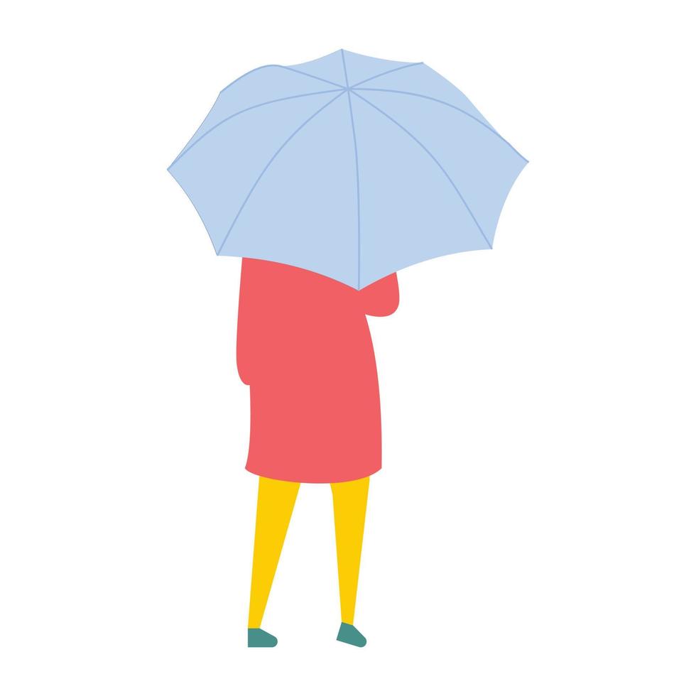Girl With Umbrella vector