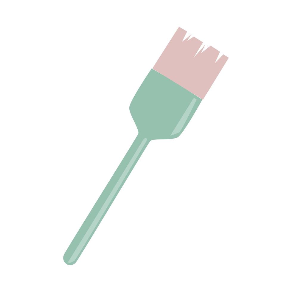 Hair dye brush. Hairdresser tool flat isoleted icon vector