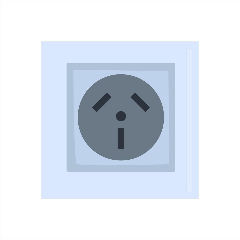 Power socket illustration. Electricity, home repair, home renovation concept vector