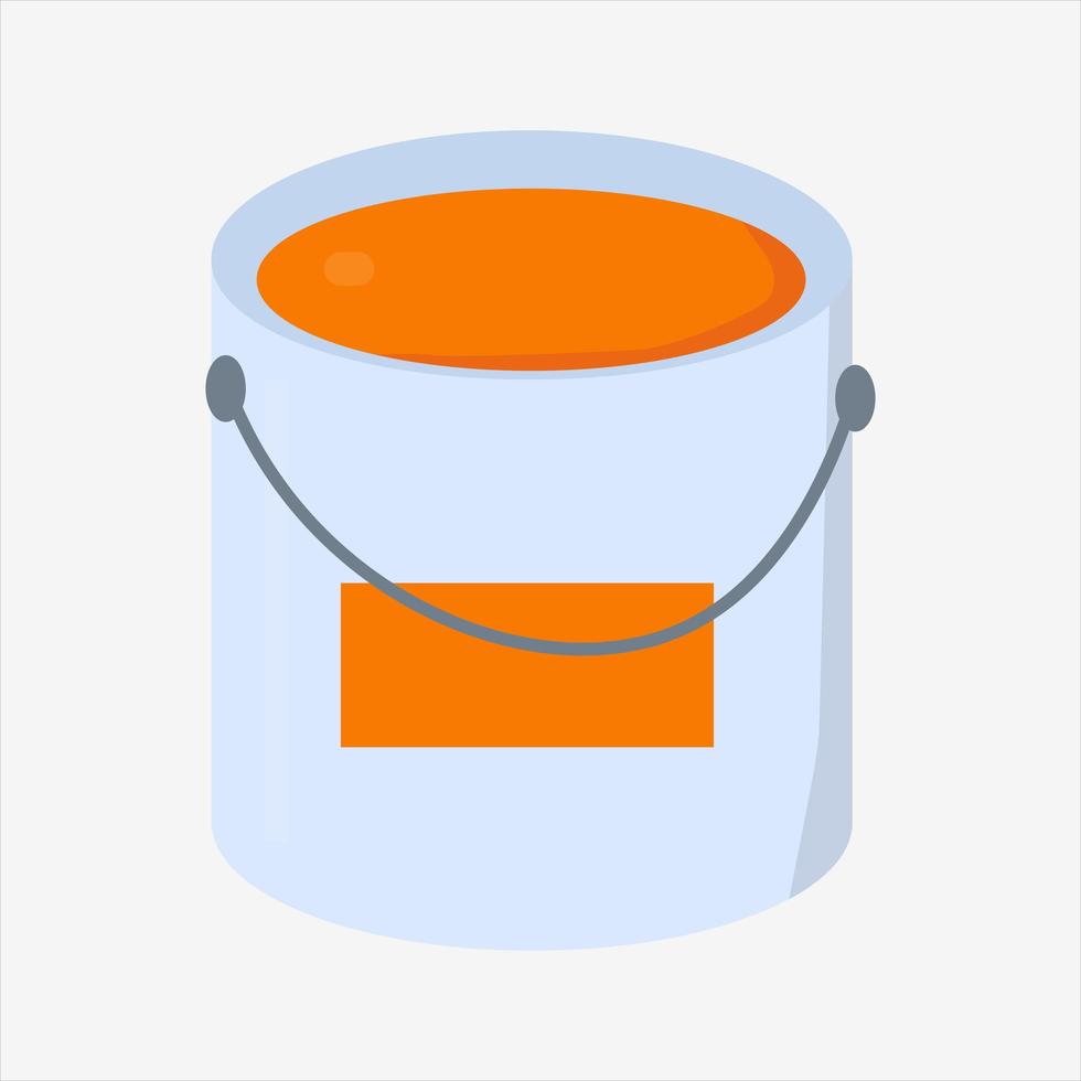 Paint bucket illustration for repair or home inovation theme. vector