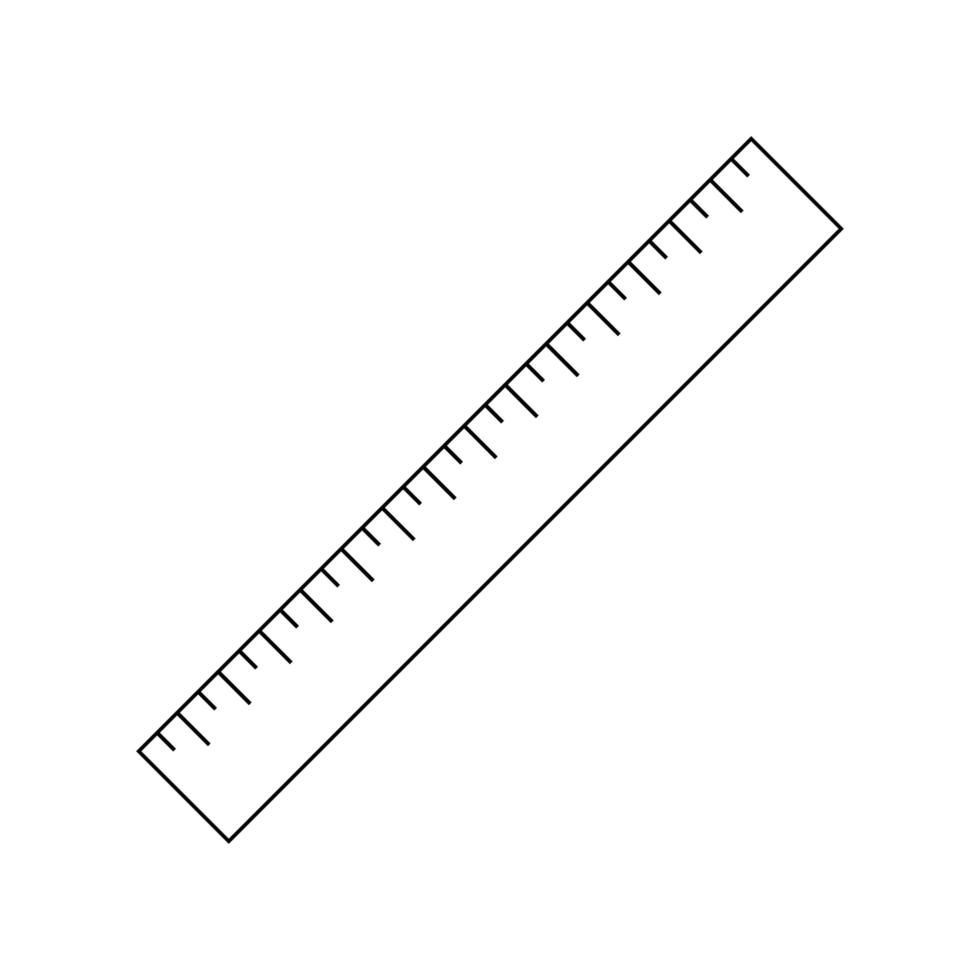 Ruler line icon. llustration for repair theme, doodle style vector