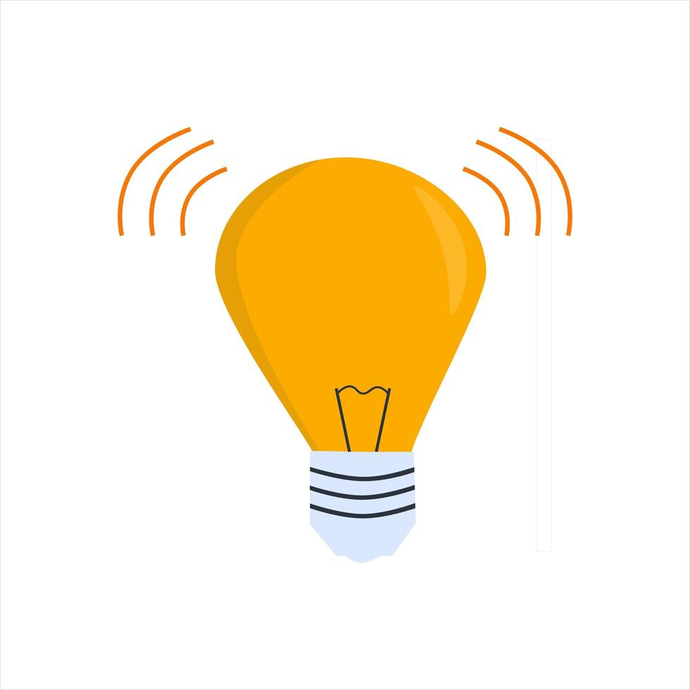 Light bulb illustration. Electricity, home repair, home renovation concept vector