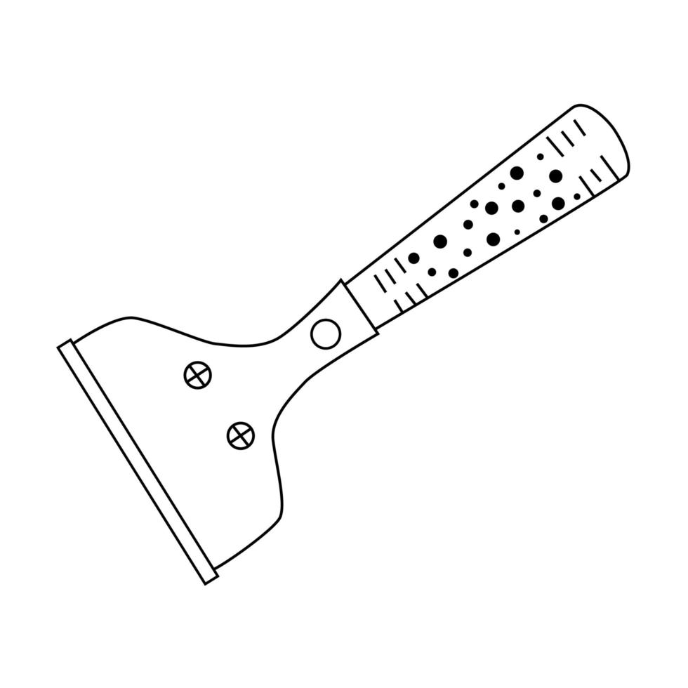 Scraper line icon. llustration for repair theme, doodle style vector