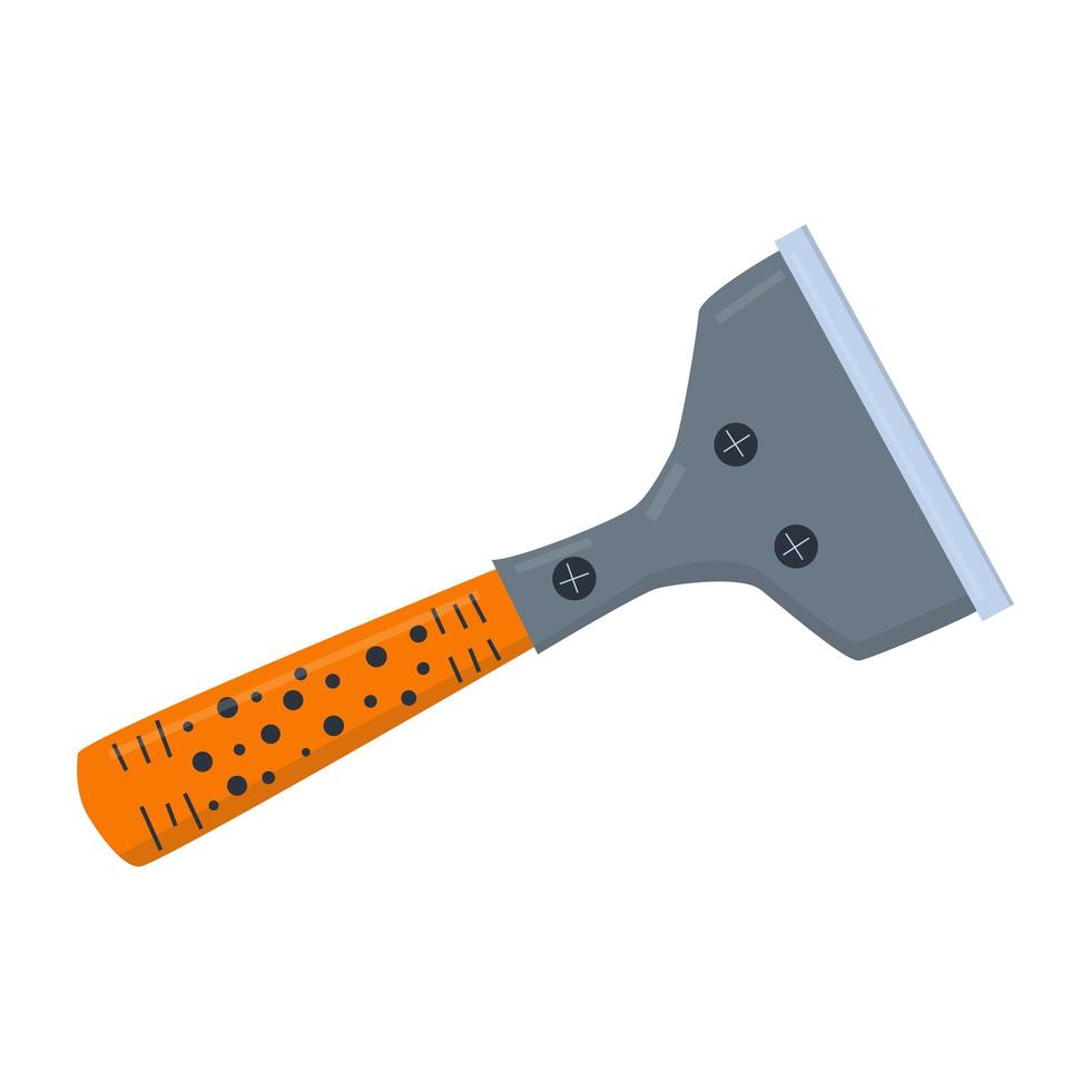 Scraper illustration for repair and home renovation concept vector