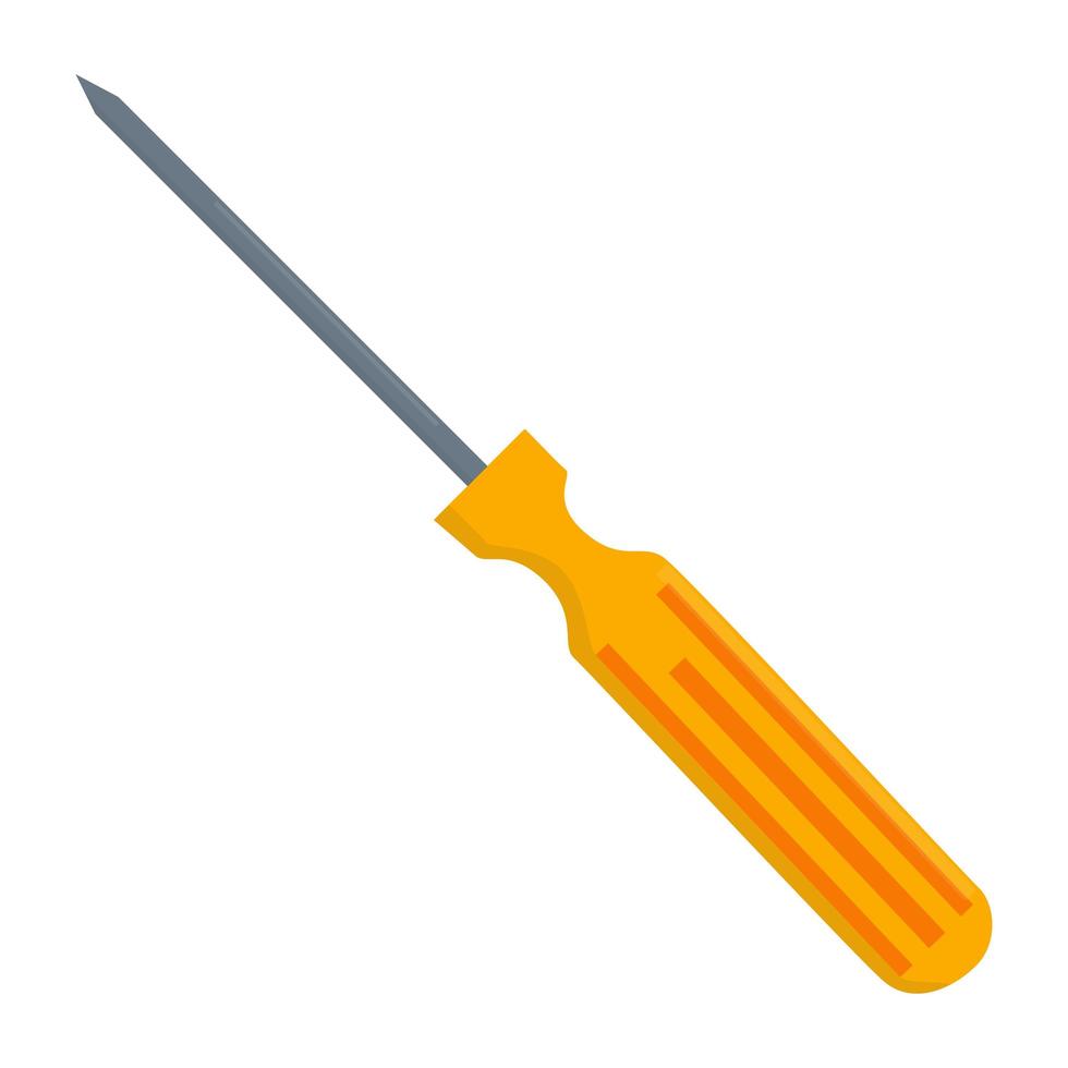 Screwdriver illustration for repair and home renovation theme vector