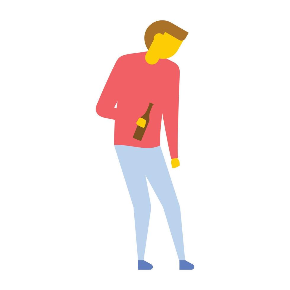 Drunk Man Concepts vector