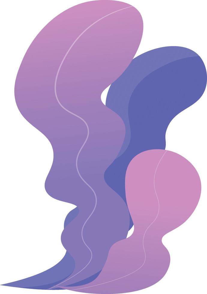 Abstract Leaves Set Pink Purple Colors Bouquet Leaves Abstract Spot vector