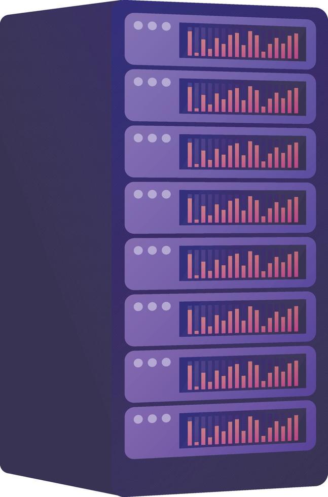 servidor para transmisión de datos y almacenamiento de información. vector