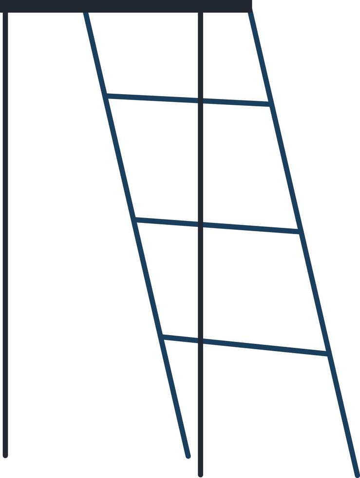 Double step ladder vector