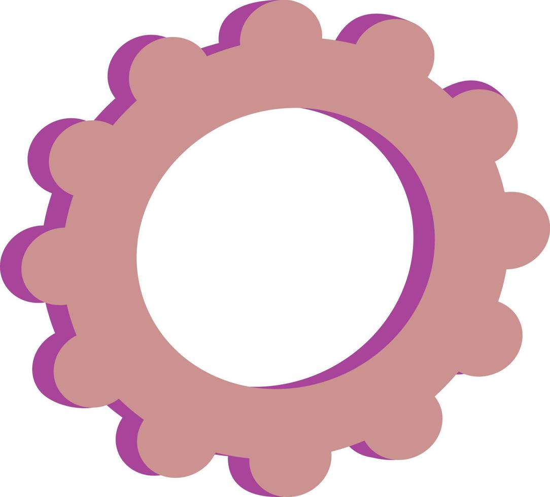 Cogwheel, volumetric flower, abstract shape of a circle, flower vector