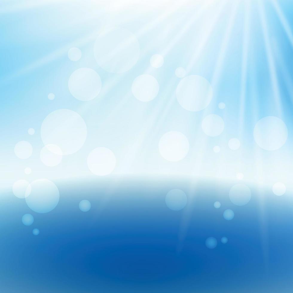 Blue background with sunlight vector