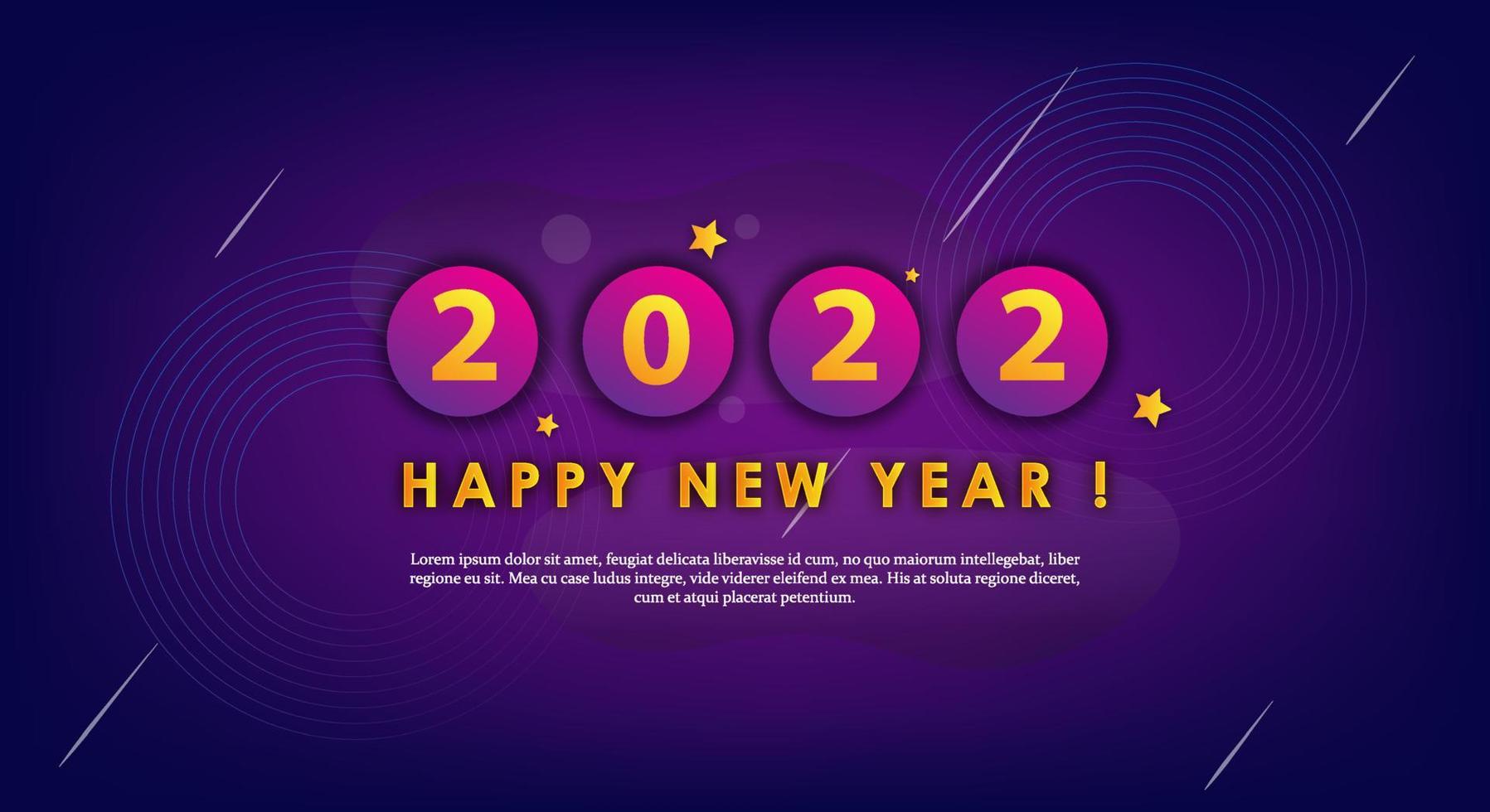 2022 Happy New Year Banner Background vector