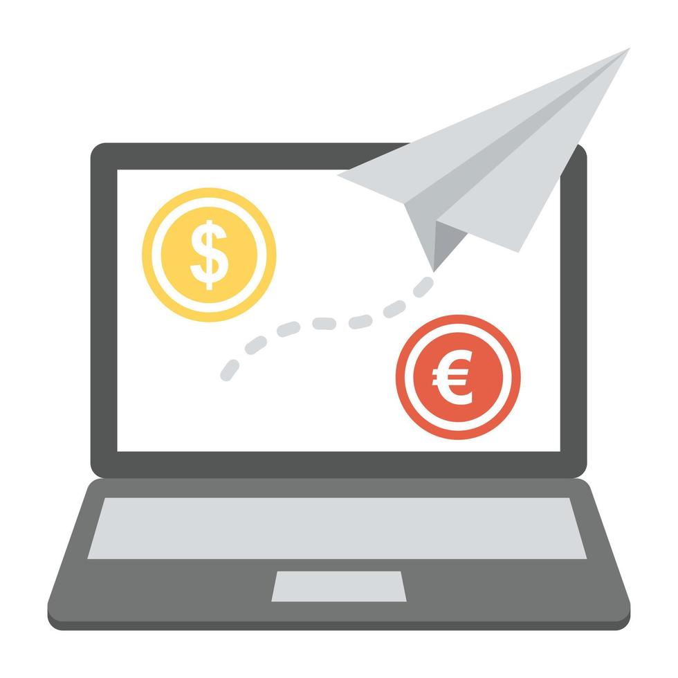 Online Currency Transfer vector