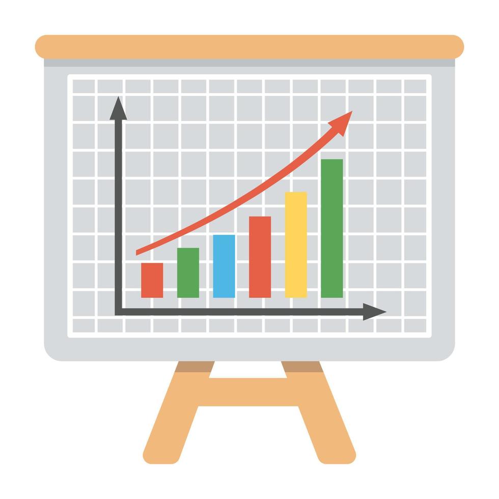 gráfico de crecimiento financiero vector