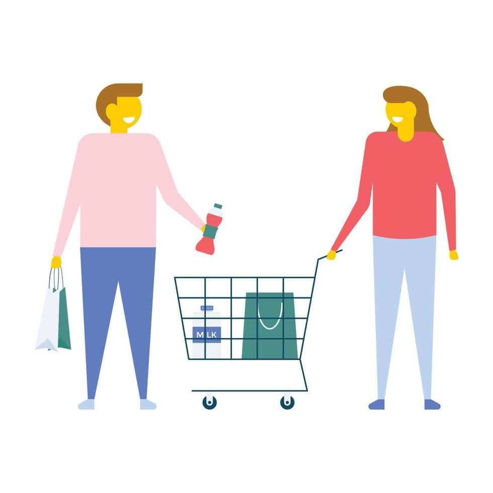Couple Shopping Concepts vector