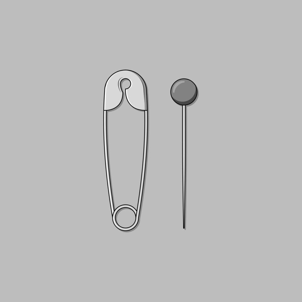 Pins cartoon style illustration vector