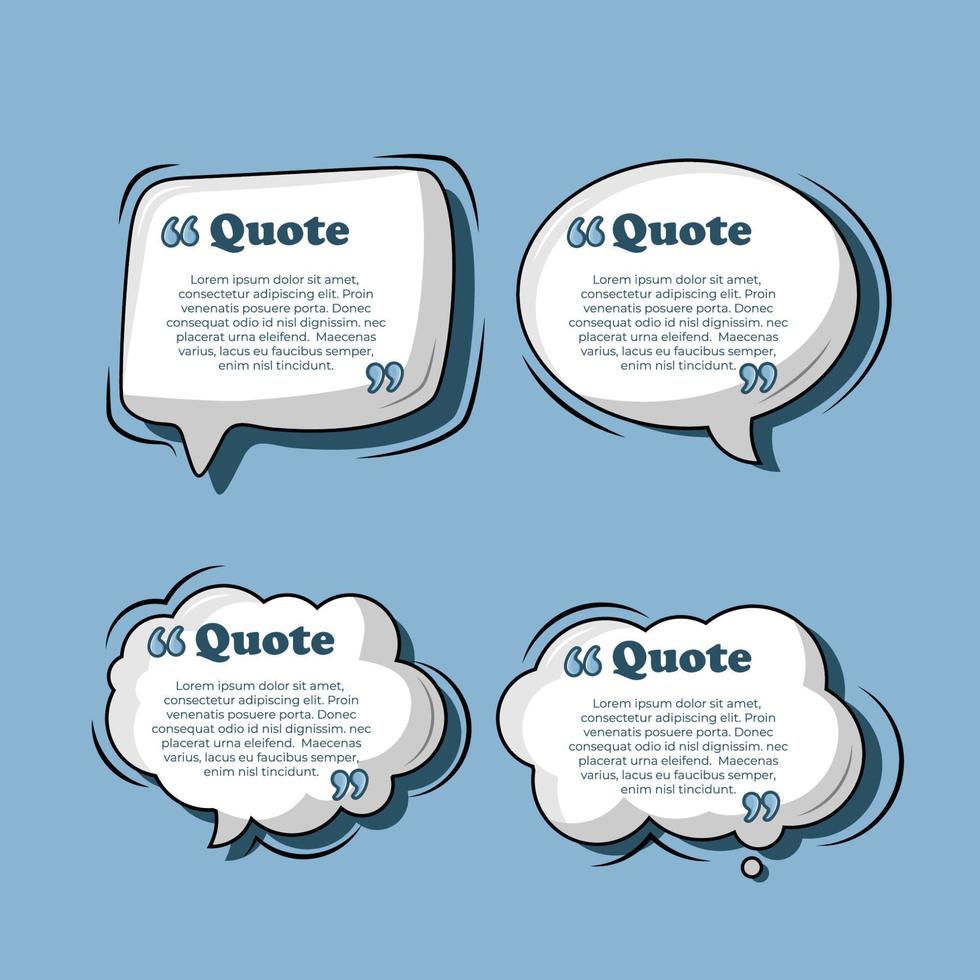 Quote box speech bubble collection vector pro download