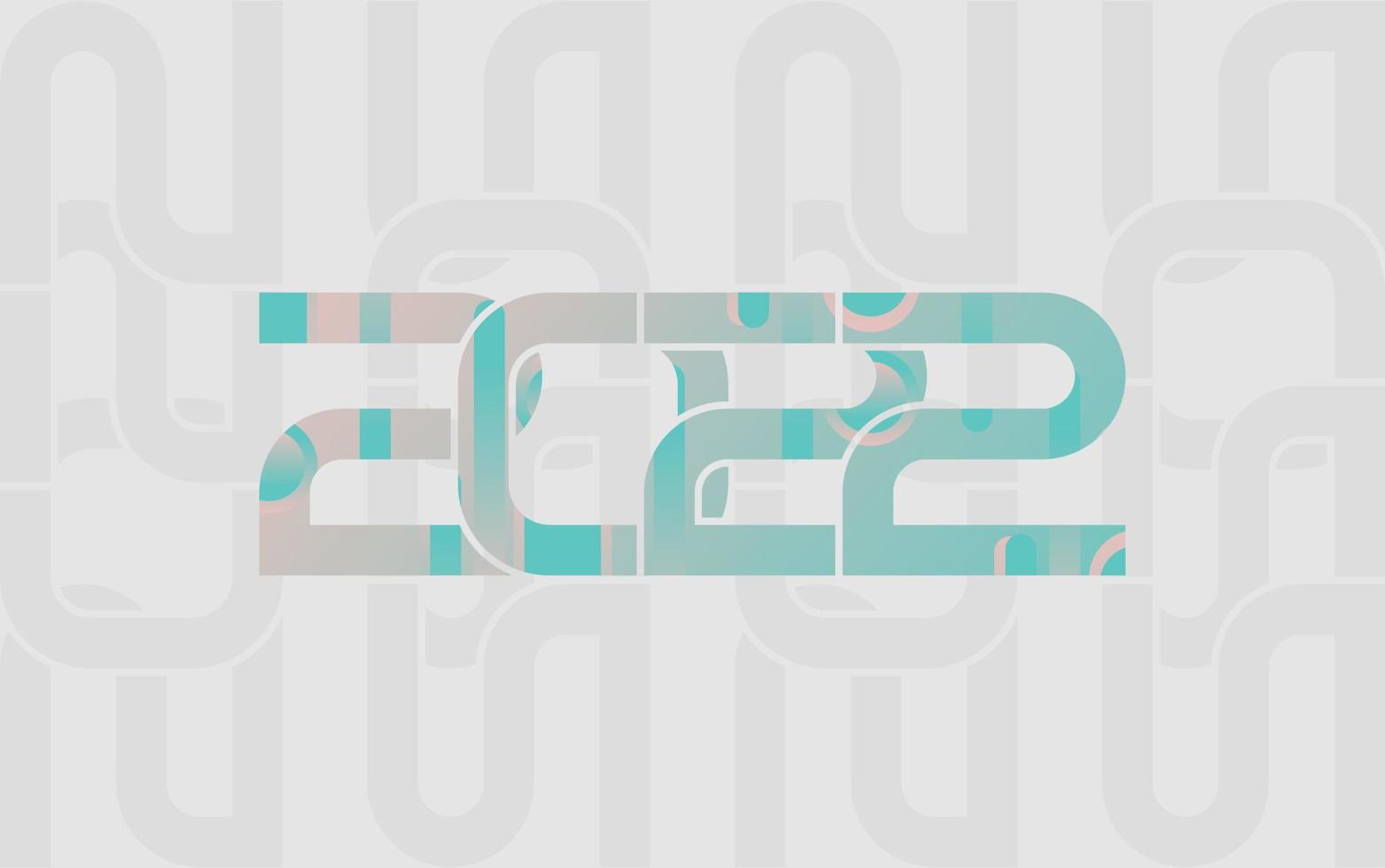 2022 with modern style text vector