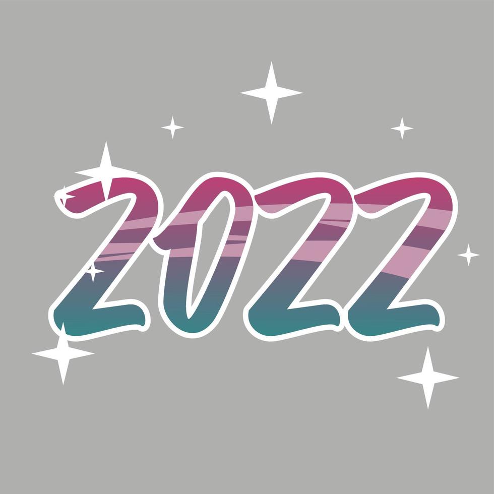 vector illustration of the year 2022