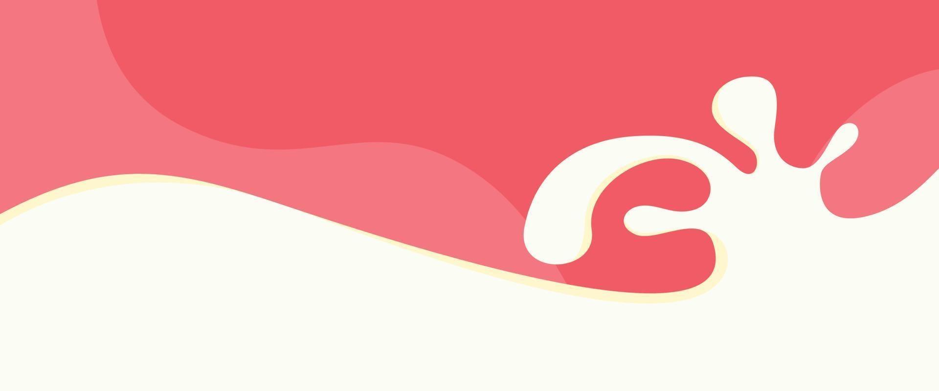 milk splash on white and red background vector