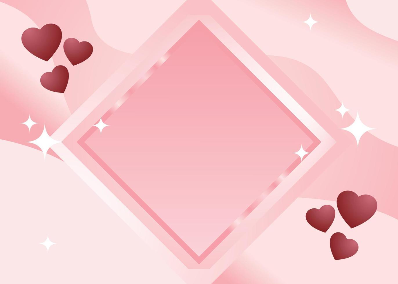 banner rosa de fondo para la celebración del día de san valentín con espacio de copia vector