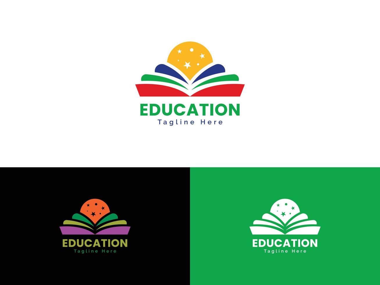 Education Logo, Children School Logo, Book Logo Design Vector Template