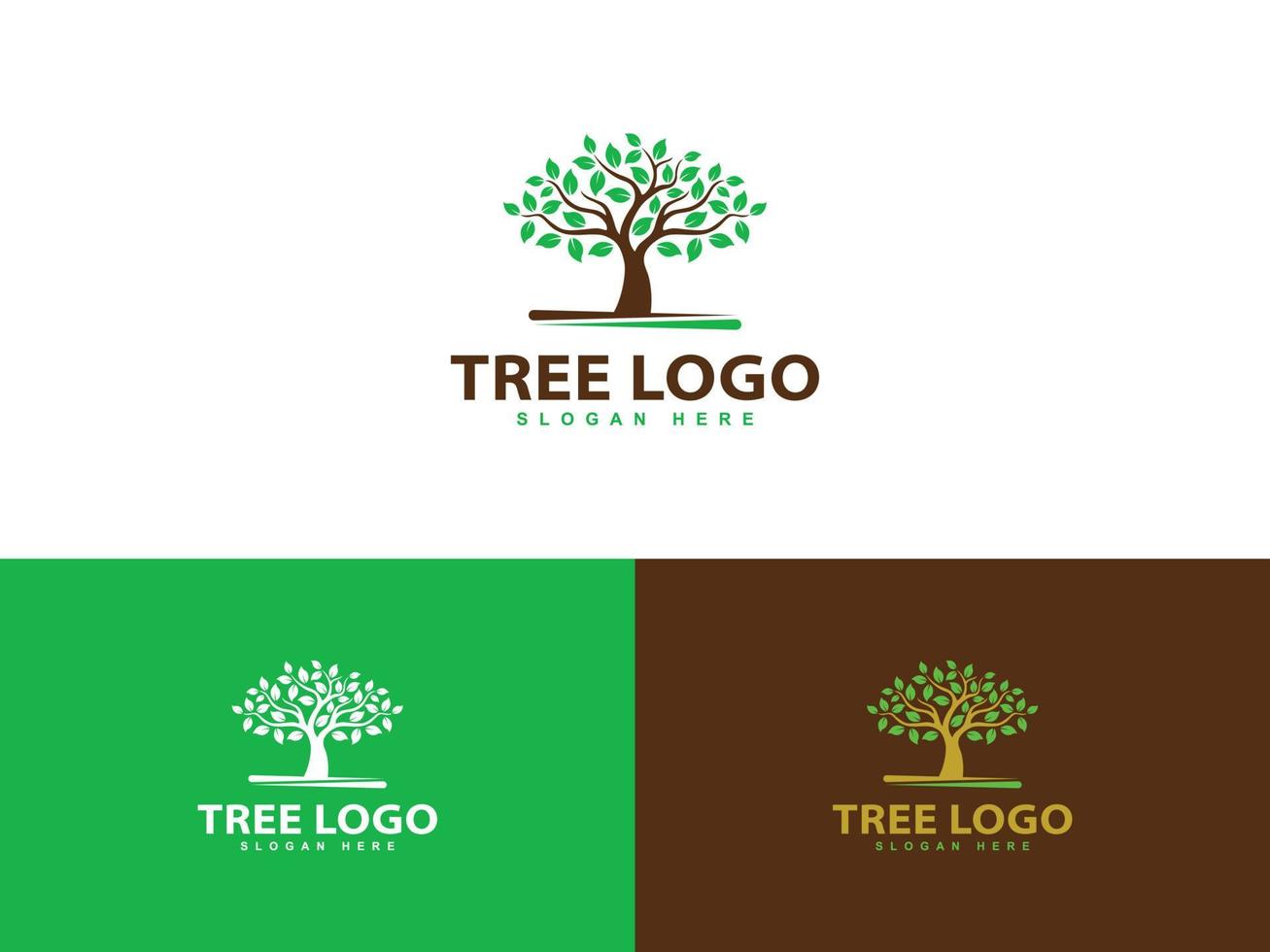 Abstract Tree Logo Design, Tree of Life Logo Vector Template